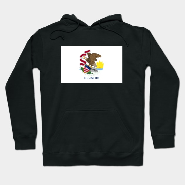 Flag of Illinois Hoodie by brigadeiro